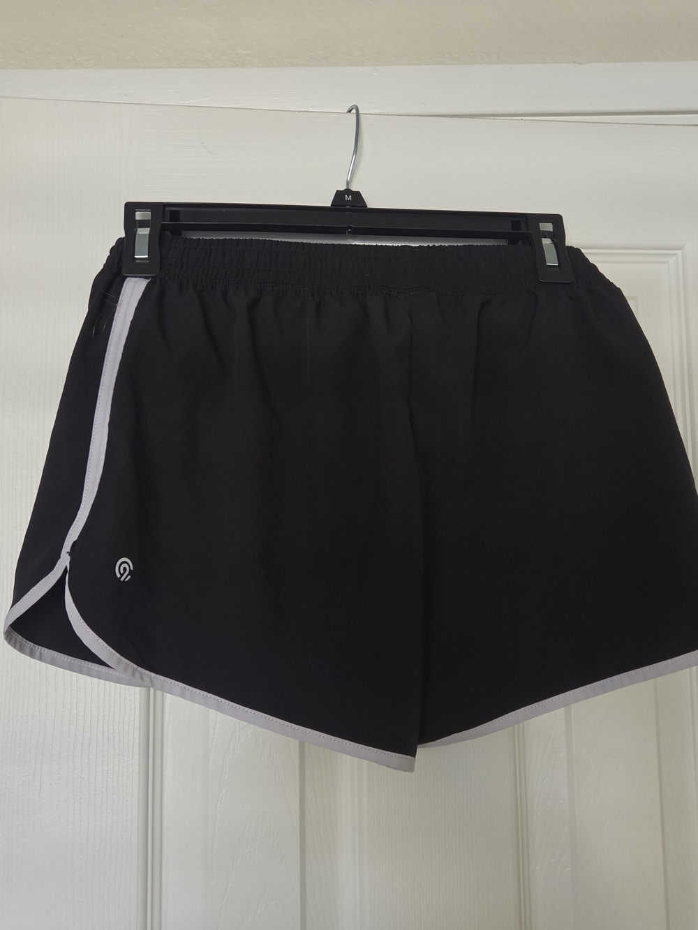 Champion Black Athletic Shorts with White Trim